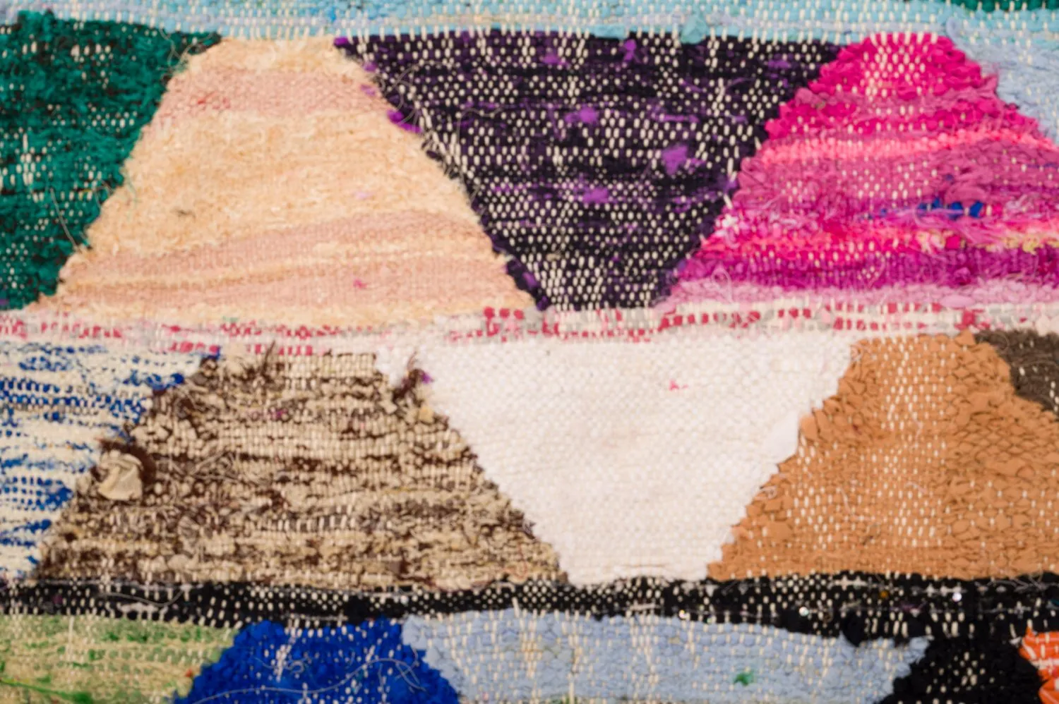 Tapete Berbere Marroquino Boucherouite 135 x 290 cm