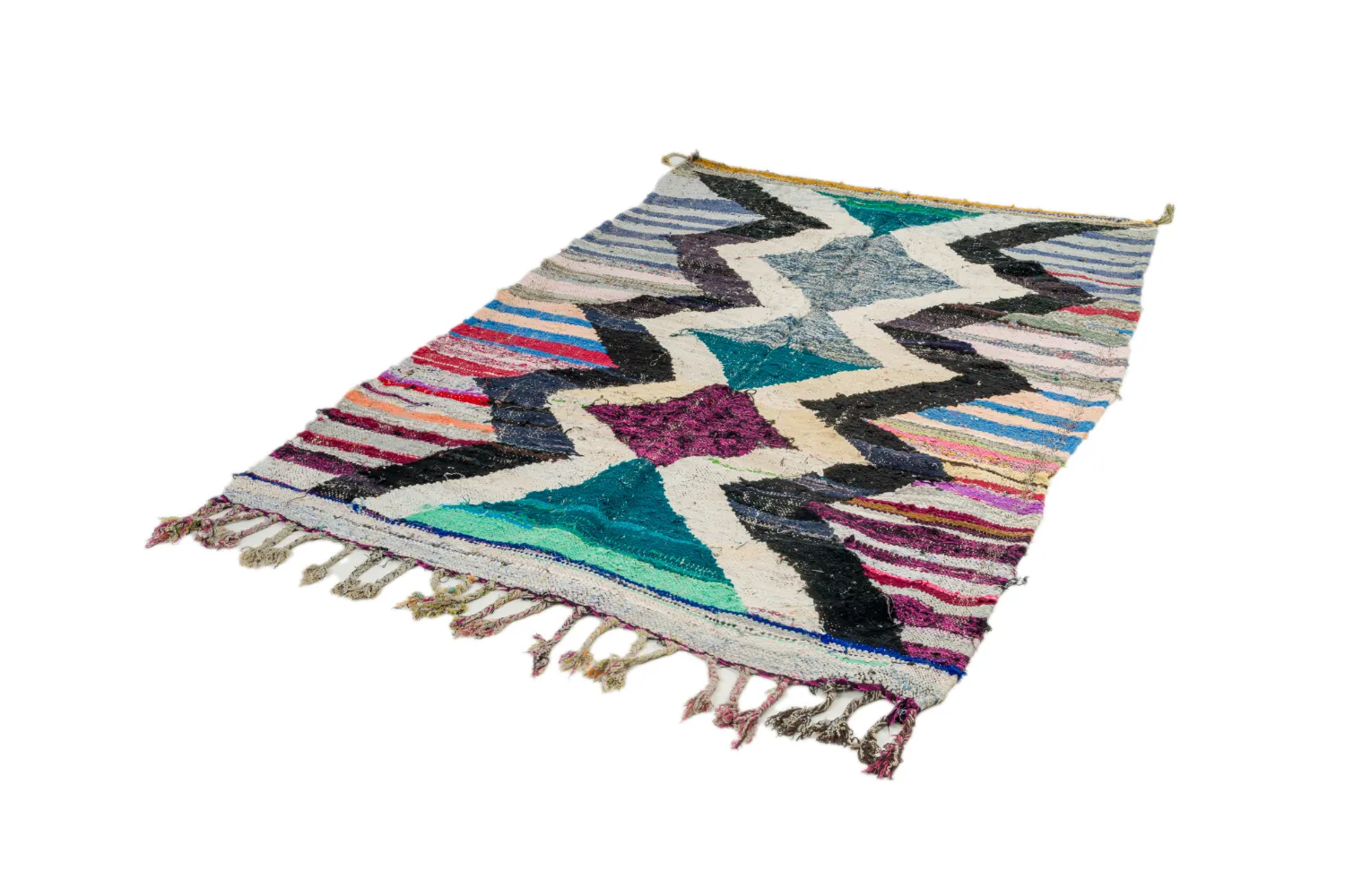 Tapete Berbere Marroquino Boucherouite 140 x 220 cm