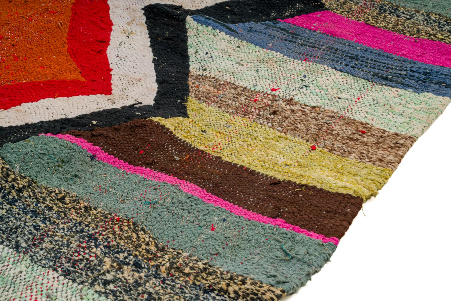 Tapete Berbere Marroquino Boucherouite 130 x 260 cm