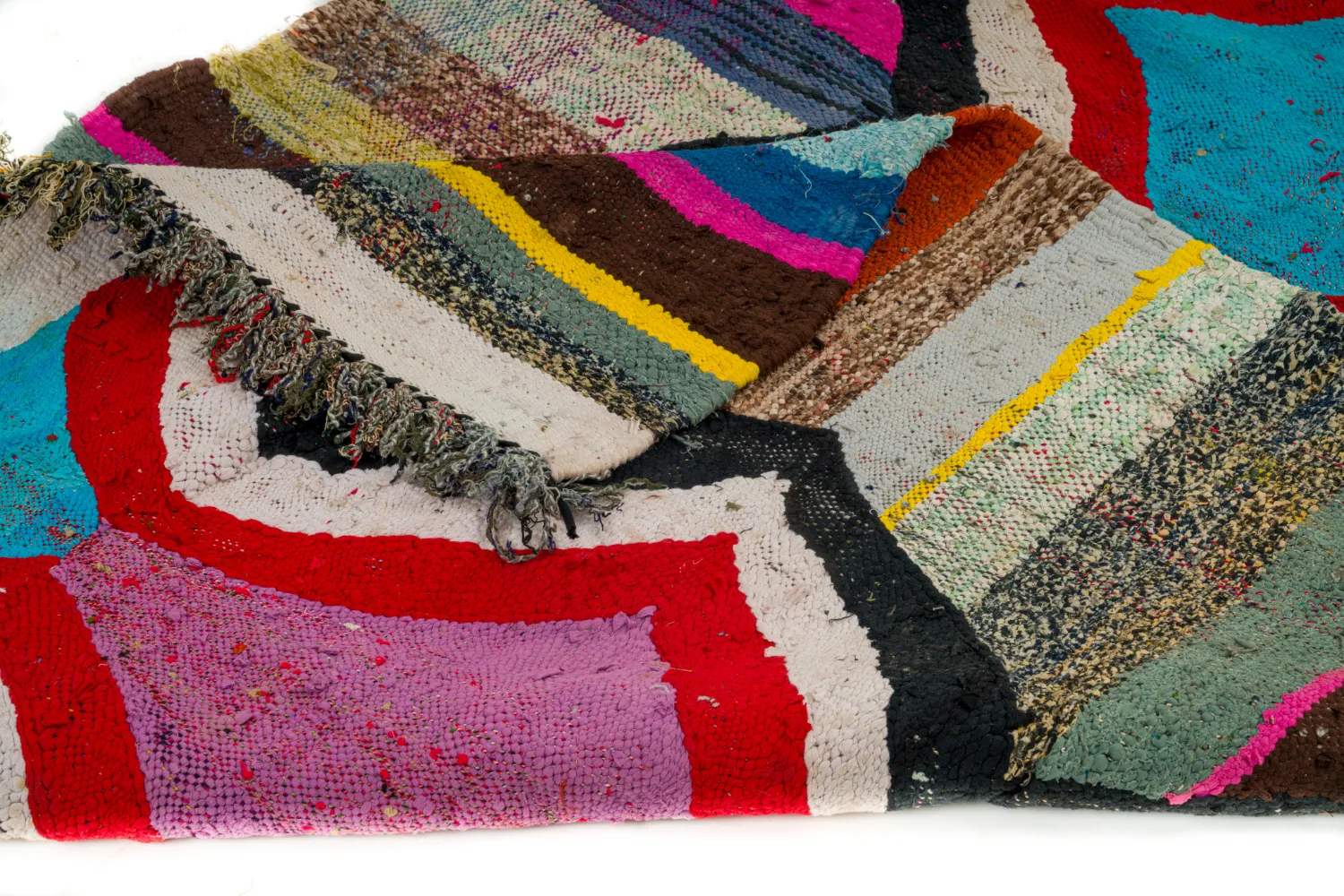 Tapete Berbere Marroquino Boucherouite 130 x 260 cm