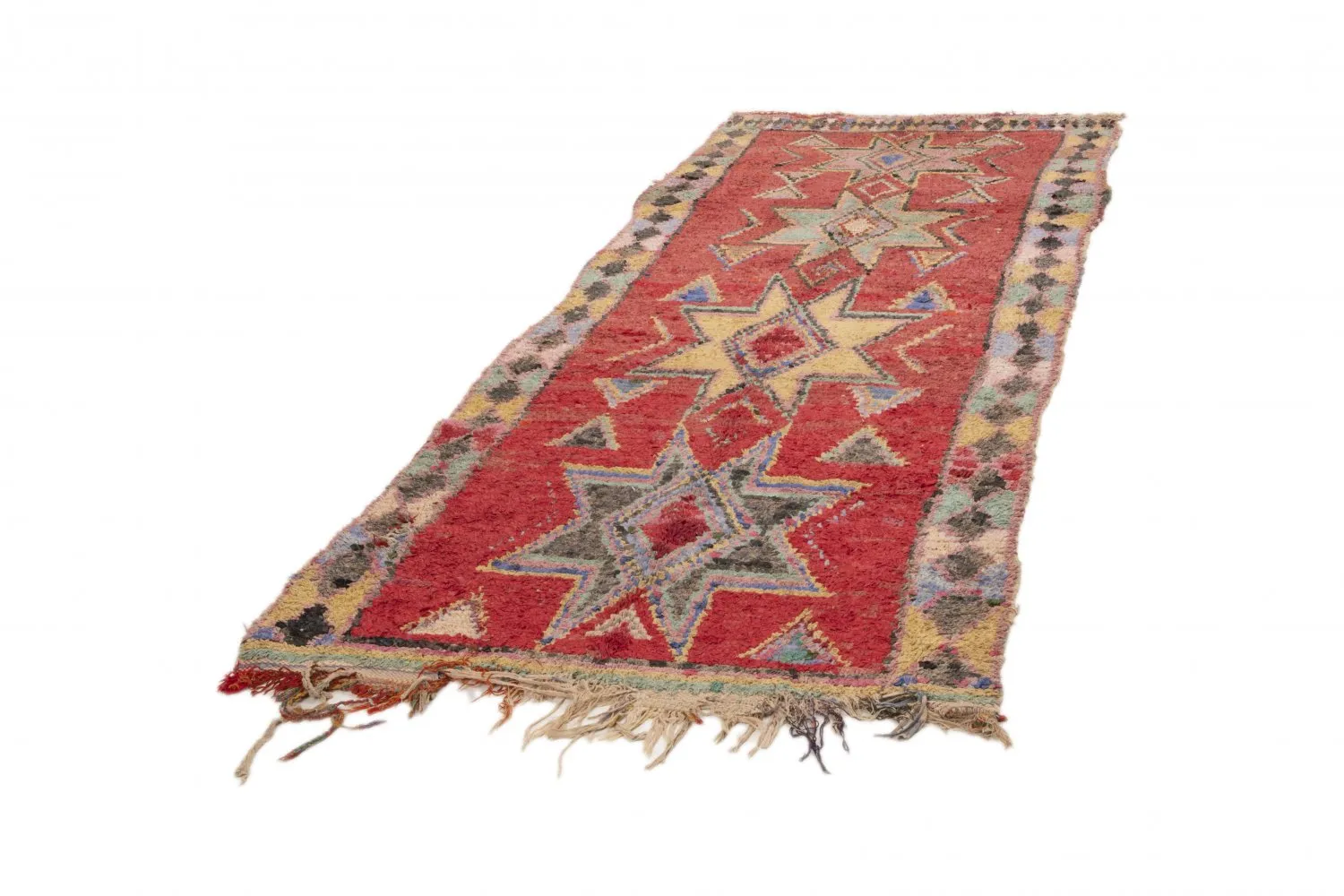 Tapete Berbere Marroquino Boucherouite 300 x 120 cm