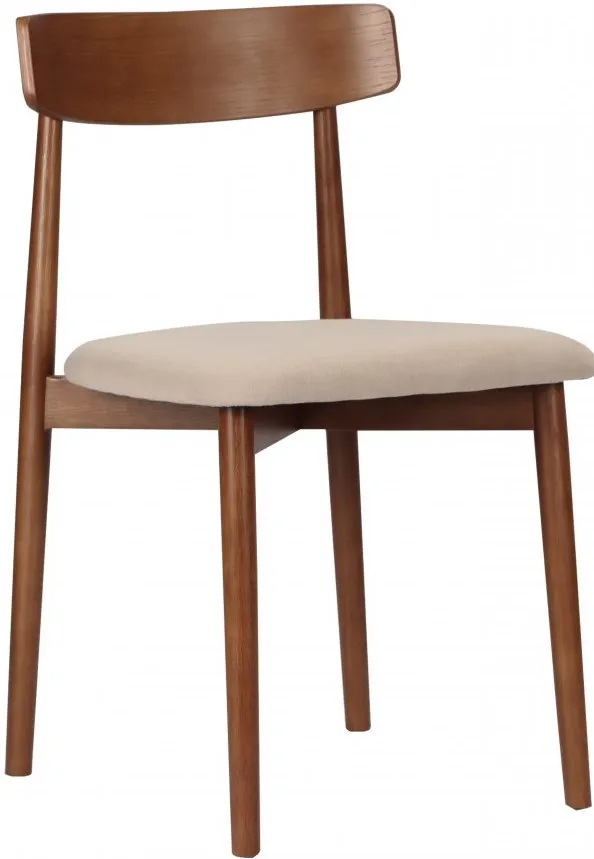 Cadeira - Ystad (noz/bege) - 2 peças