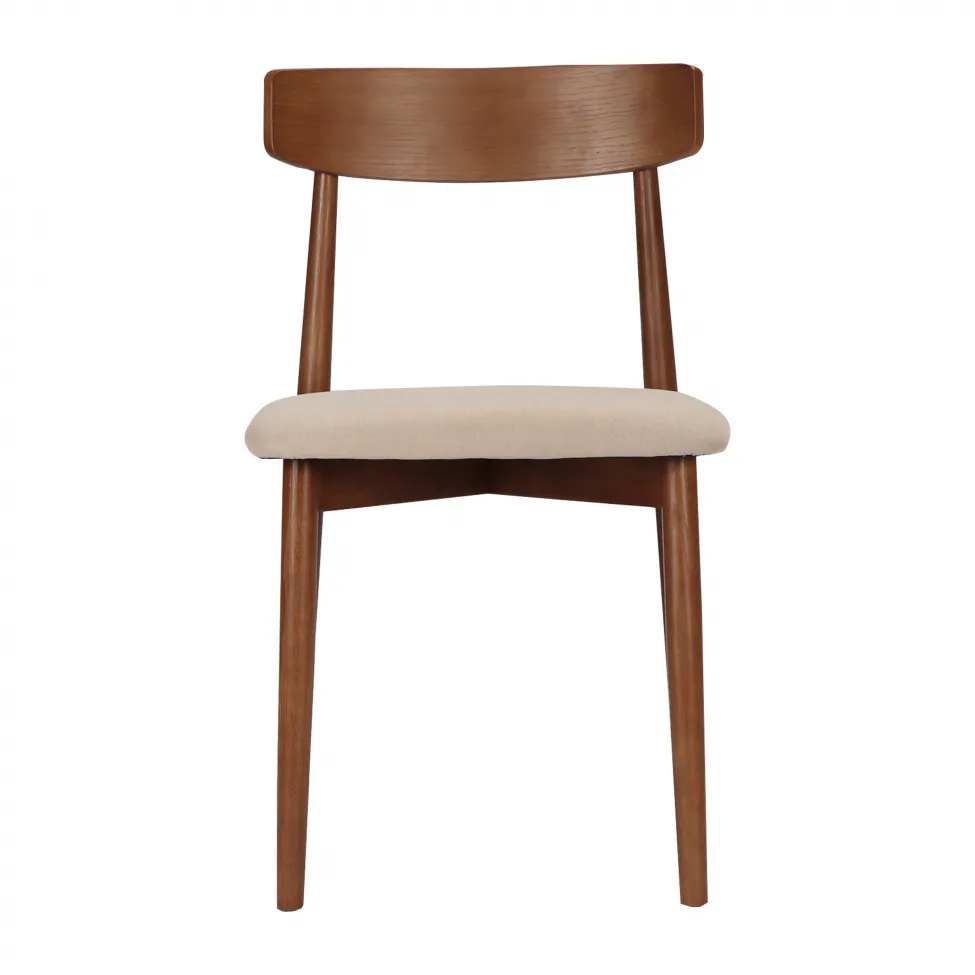 Cadeira - Ystad (noz/bege) - 2 peças