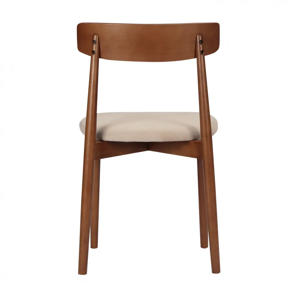 Cadeira - Ystad (noz/bege) - 2 peças