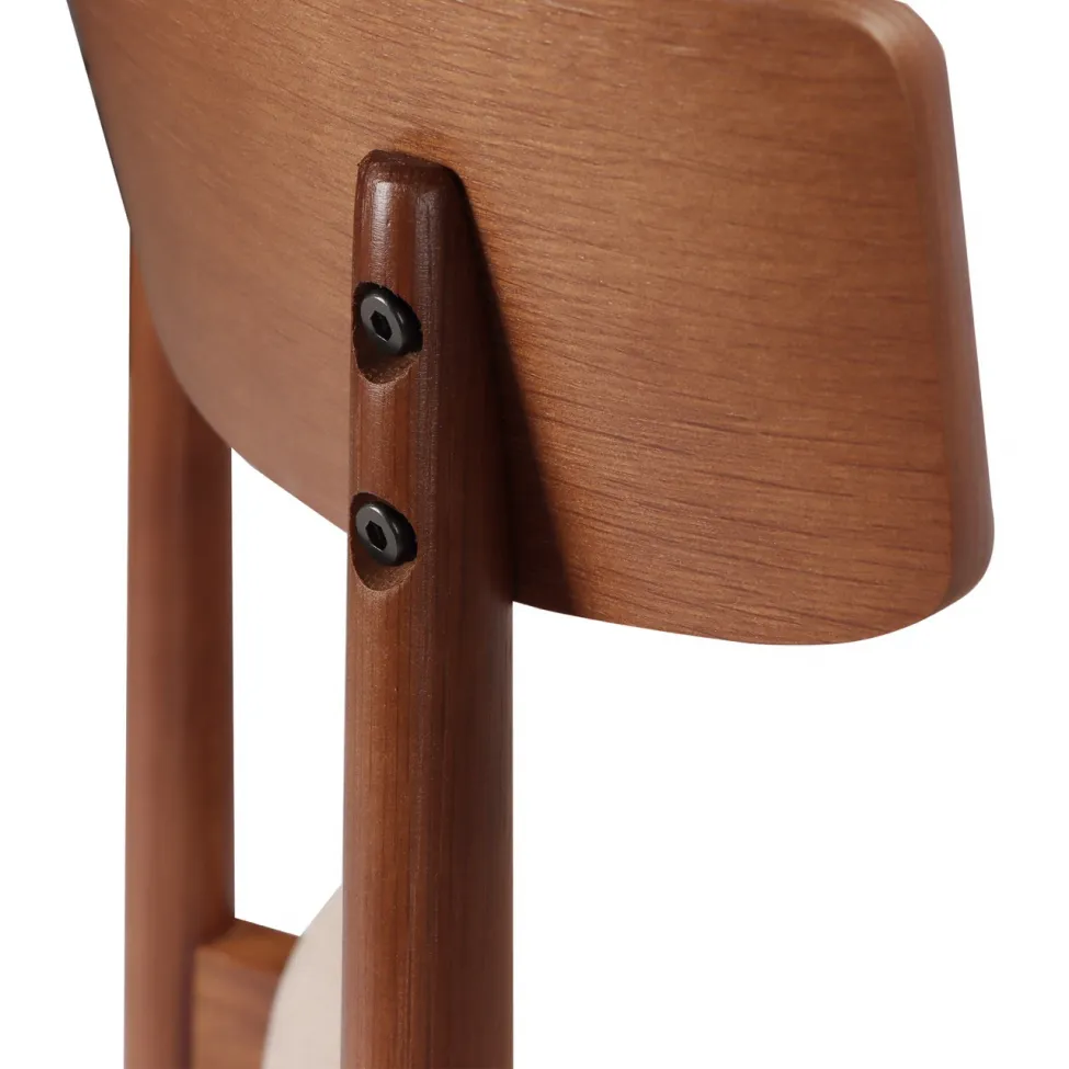 Cadeira - Ystad (noz/bege) - 2 peças