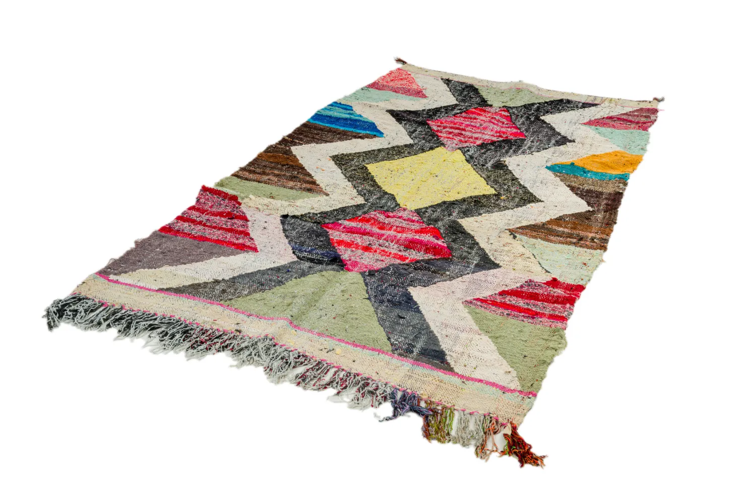 Tapete Berbere Marroquino Boucherouite 135 x 230 cm