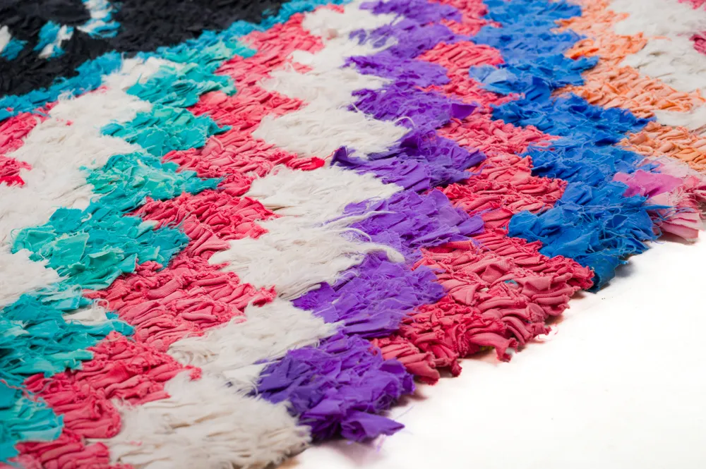 Tapete Berbere Marroquino Boucherouite 250 x 155 cm