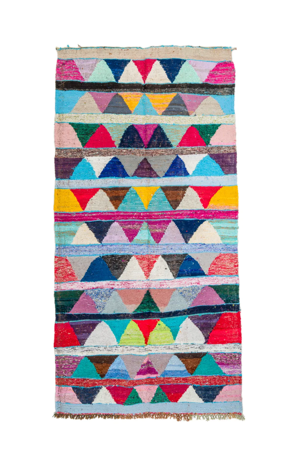 Tapete Berbere Marroquino Boucherouite 135 x 265 cm