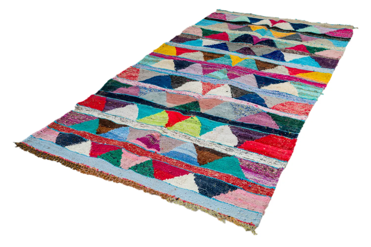 Tapete Berbere Marroquino Boucherouite 135 x 265 cm