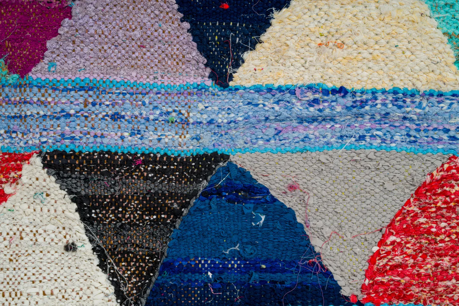 Tapete Berbere Marroquino Boucherouite 135 x 265 cm