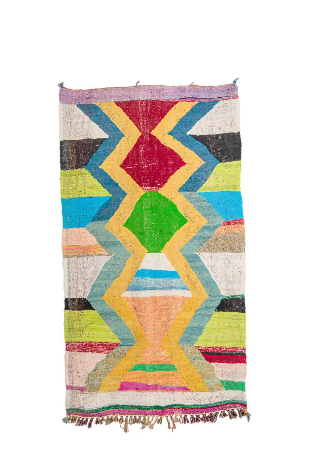 Tapete Berbere Marroquino Boucherouite 125 x 230 cm