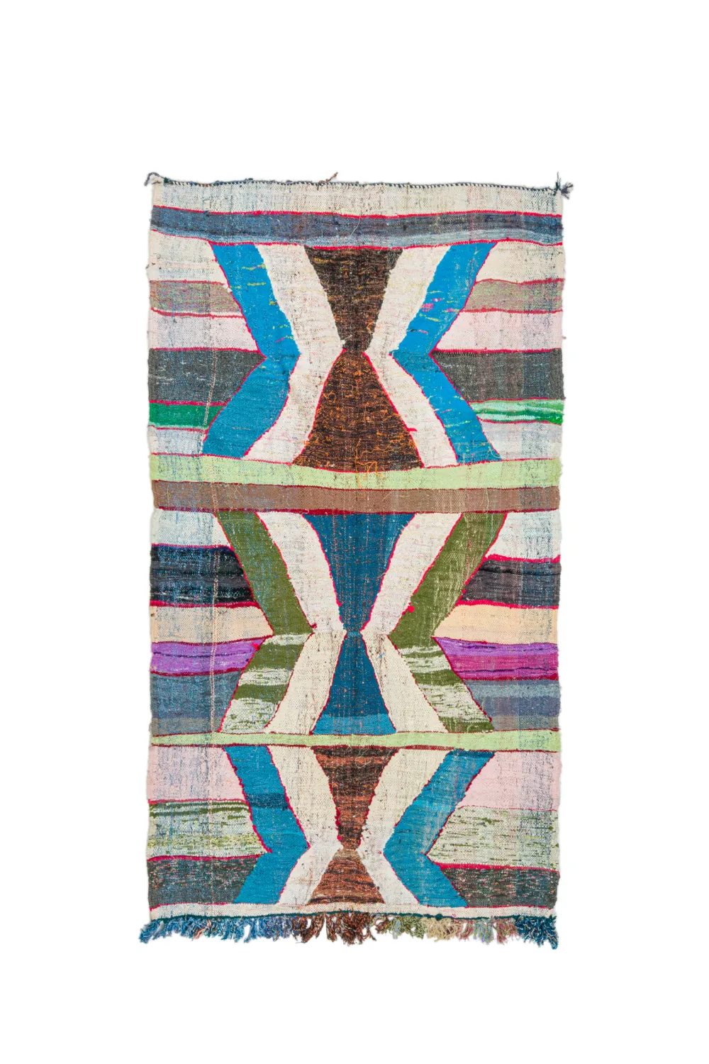 Tapete Berbere Marroquino Boucherouite 140 x 250 cm
