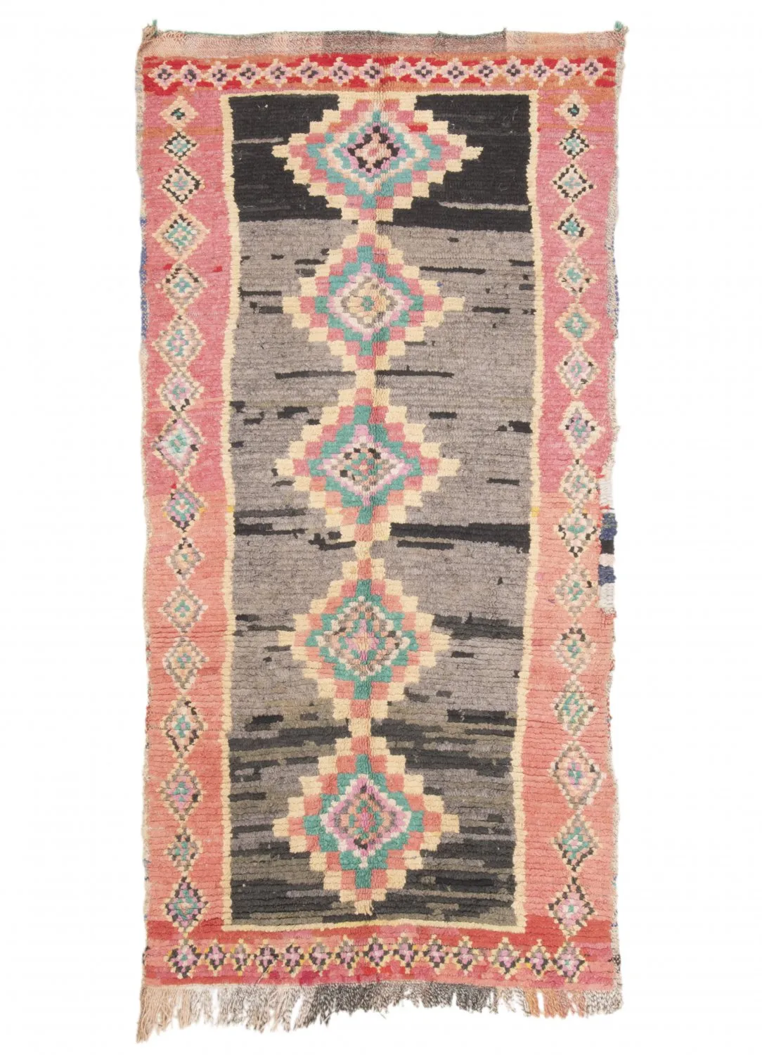 Tapete Berbere Marroquino Boucherouite 225 x 105 cm