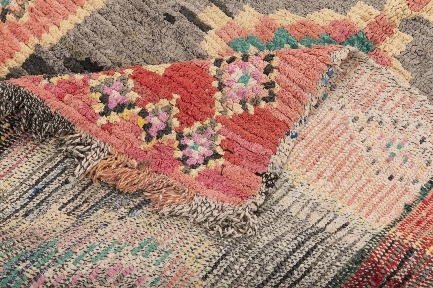 Tapete Berbere Marroquino Boucherouite 225 x 105 cm