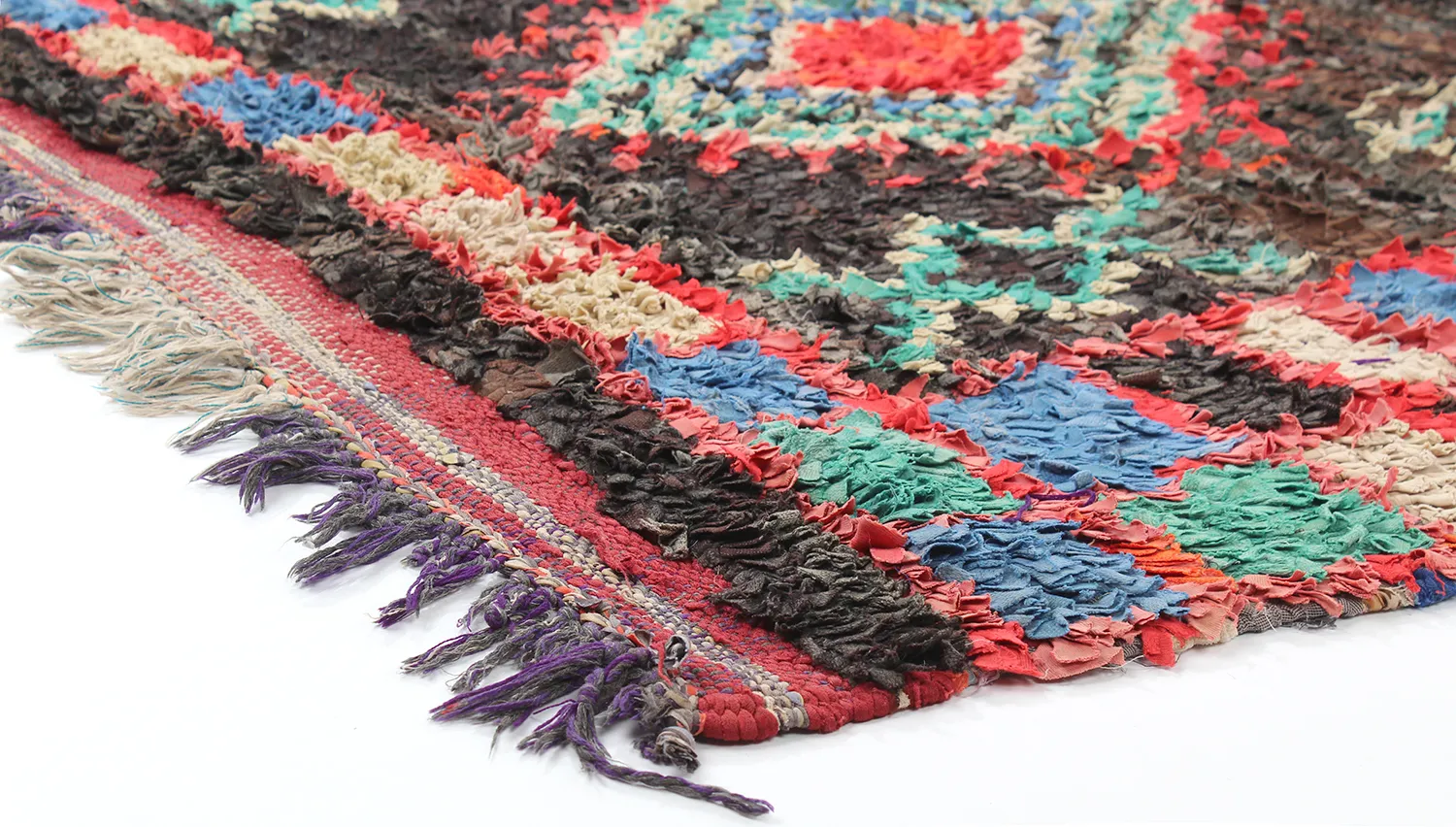 Tapete Berbere Marroquino Boucherouite 270 x 120 cm