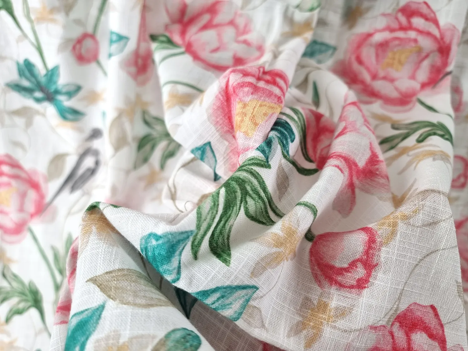 Cortinas - Cortina de algodão - Gullan (rosa)