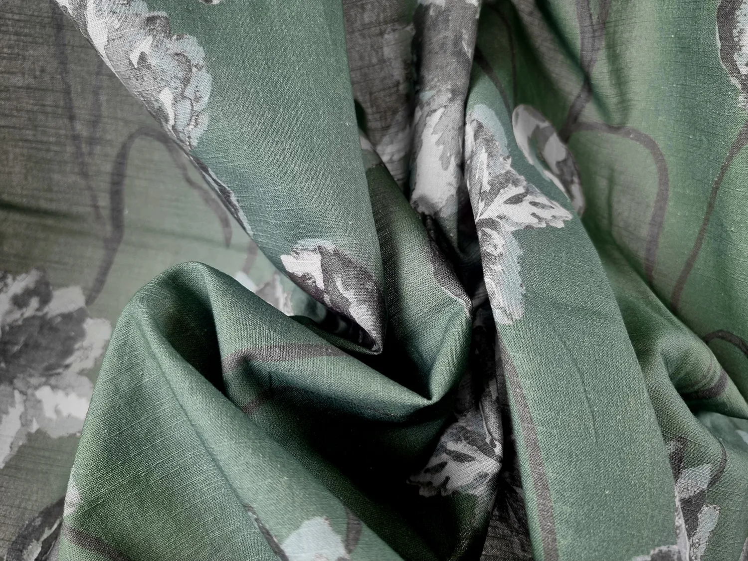 Cortinas - Cortina de algodão Alegria (verde)