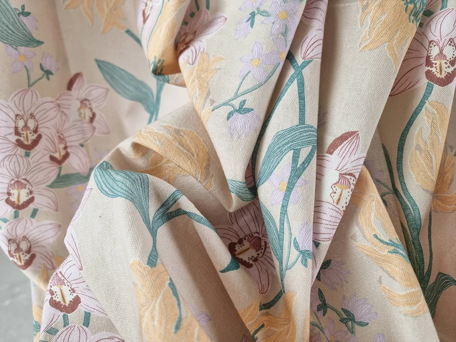 Cortinas - Cortina de algodão - Florina (rosa)