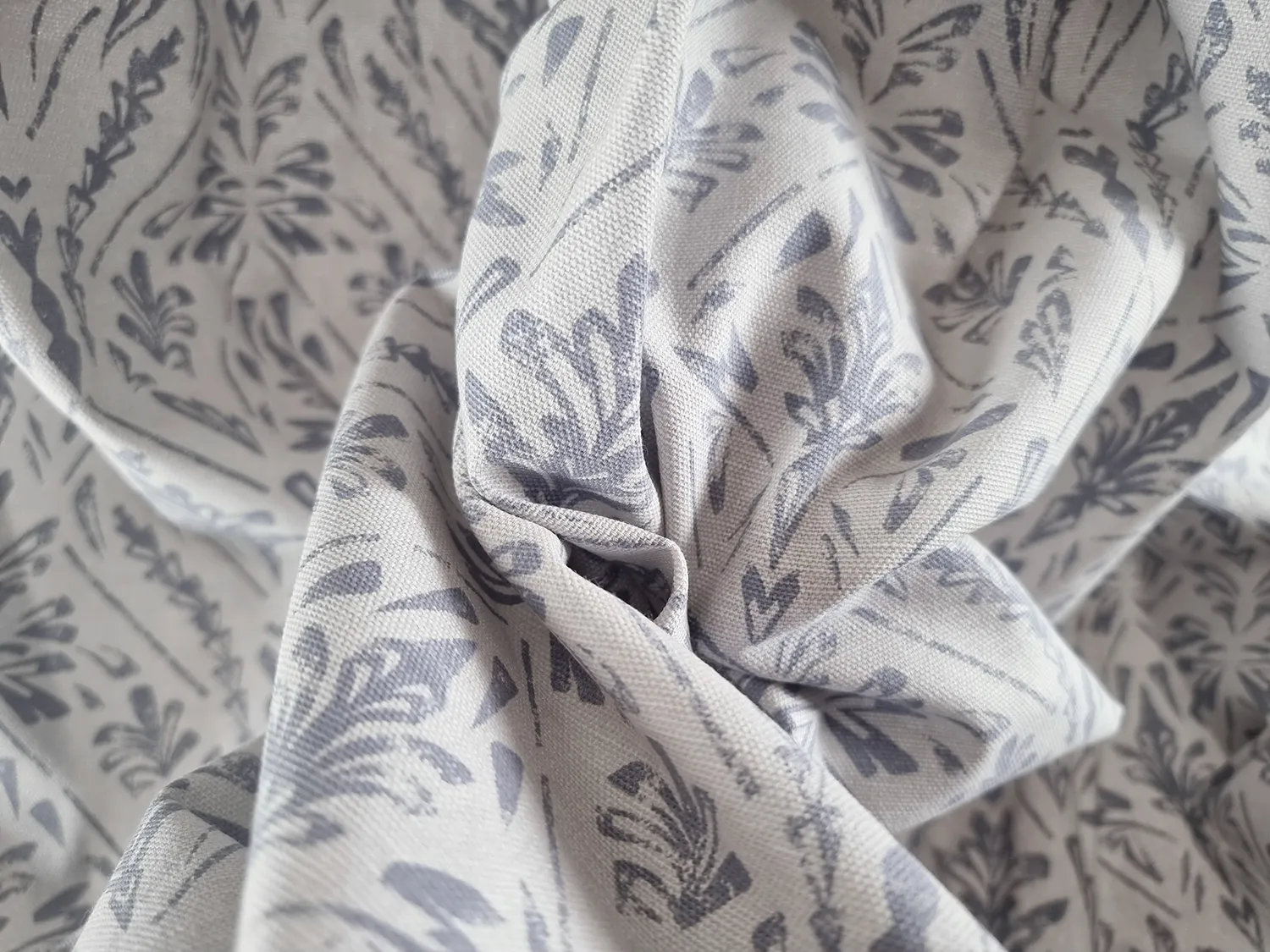 Cortinas - Cortina de algodão Helmi (azul)