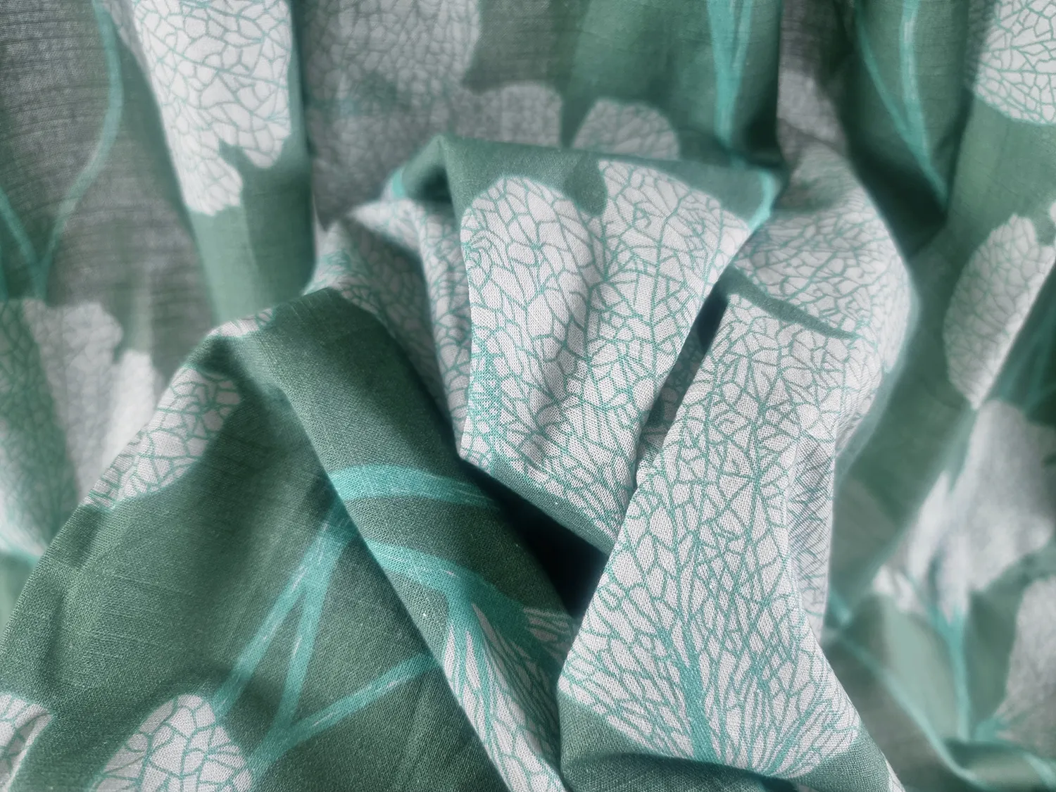 Cortinas - Cortina de algodão Abril (verde escuro)