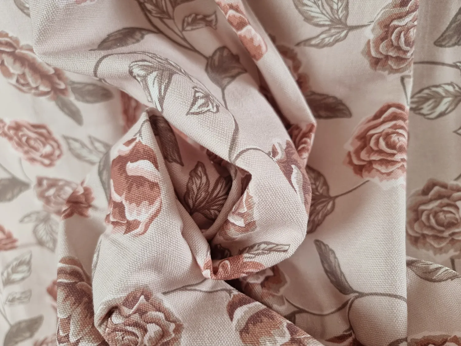 Cortinas - Cortina de algodão Wreath (rosa)