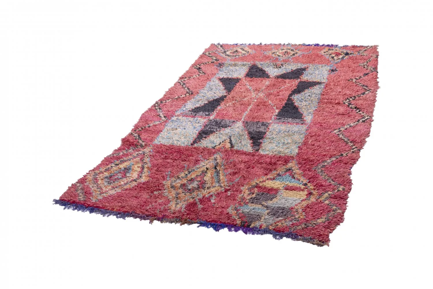 Tapete Berbere Marroquino Boucherouite 255 x 150 cm