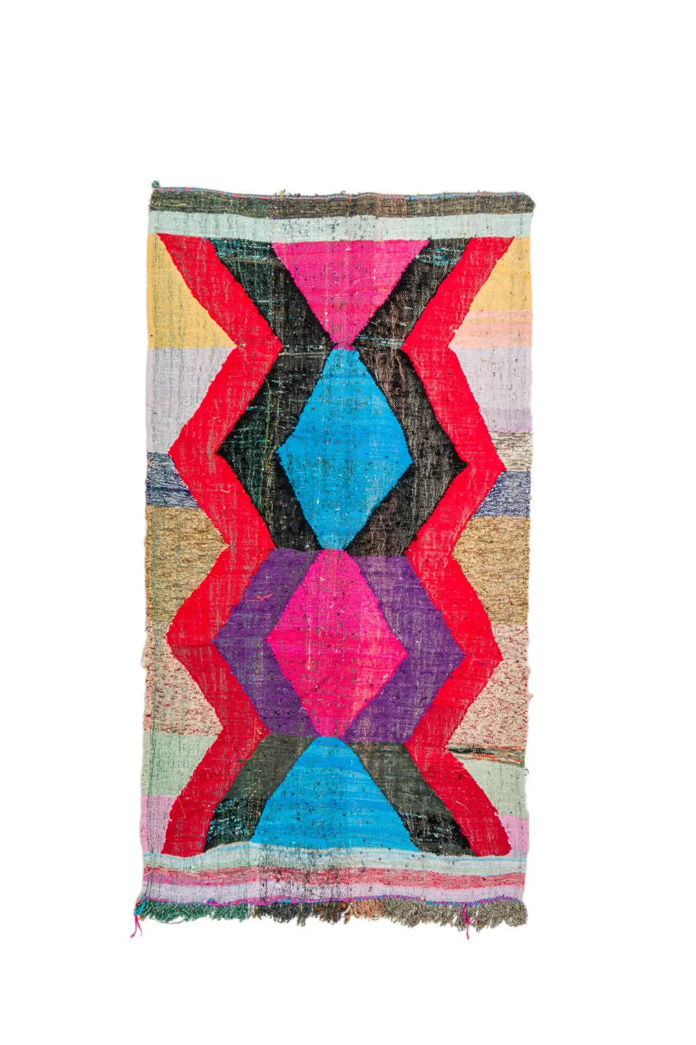 Tapete Berbere Marroquino Boucherouite 125 x 235 cm