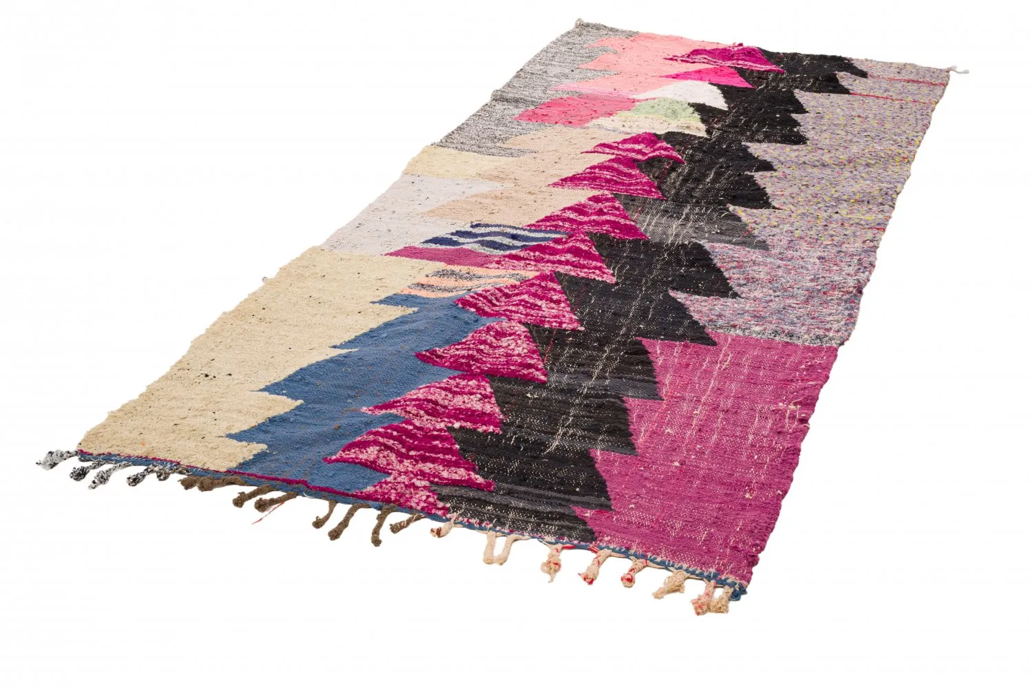 Tapete Berbere Marroquino Boucherouite 125 x 290 cm