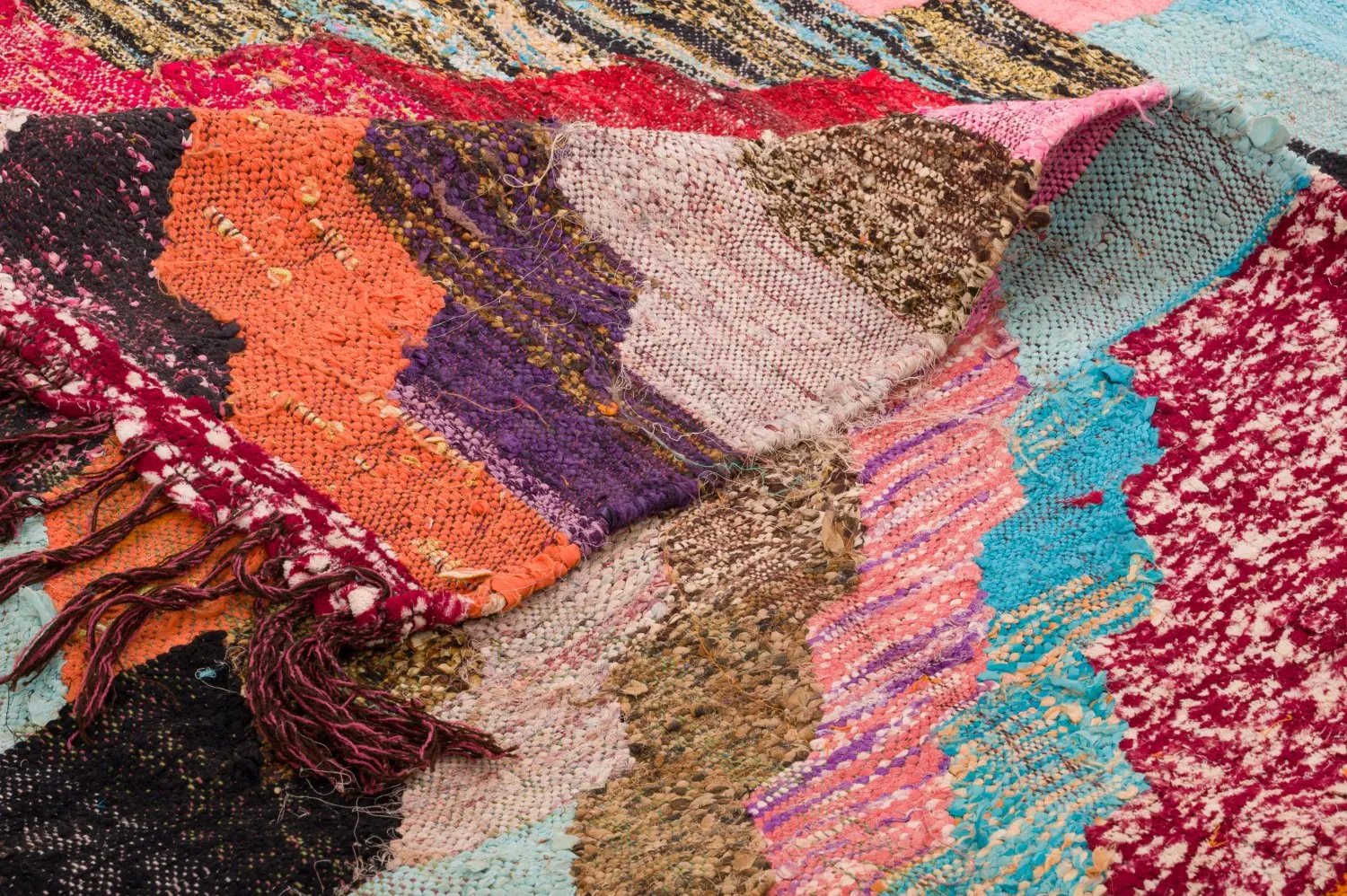 Tapete Berbere Marroquino Boucherouite 125 x 250 cm