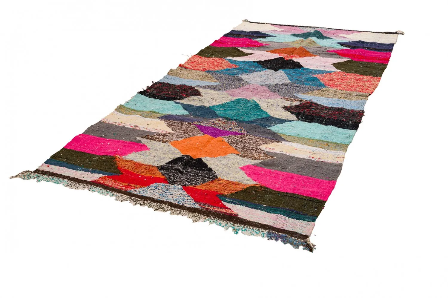 Tapete Berbere Marroquino Boucherouite 145 x 295 cm