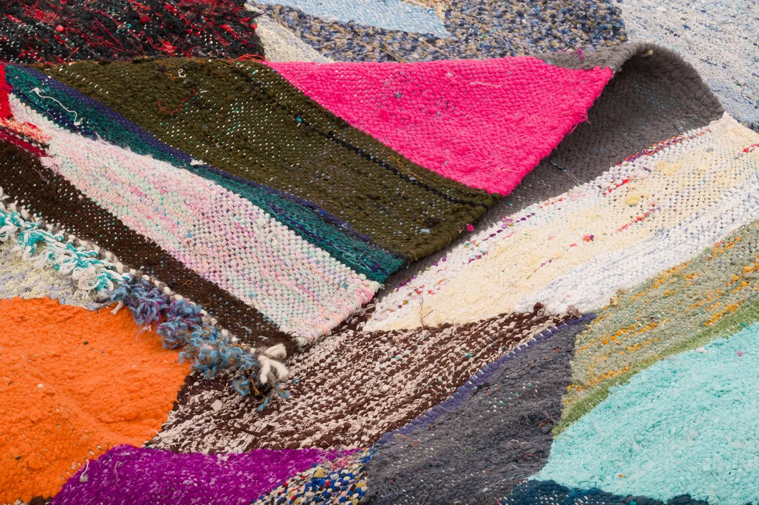 Tapete Berbere Marroquino Boucherouite 145 x 295 cm