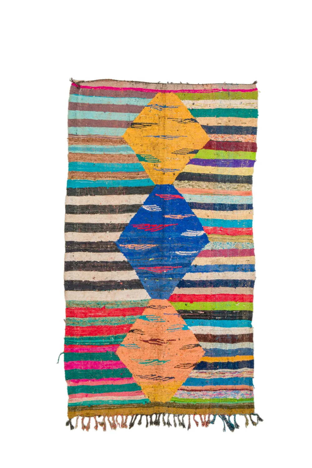 Tapete Berbere Marroquino Boucherouite 135 x 230 cm