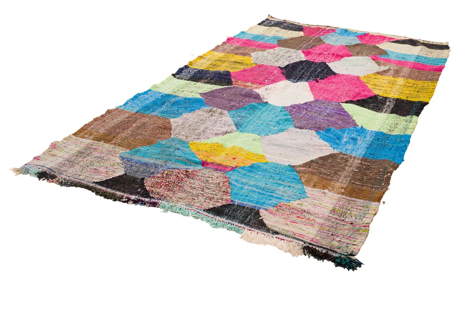 Tapete Berbere Marroquino Boucherouite 150 x 285 cm