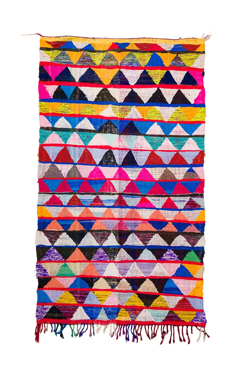 Tapete Berbere Marroquino Boucherouite 145 x 240 cm