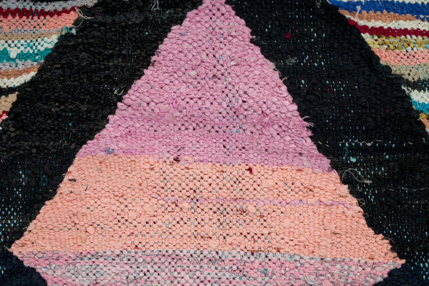 Tapete Berbere Marroquino Boucherouite 140 x 255 cm