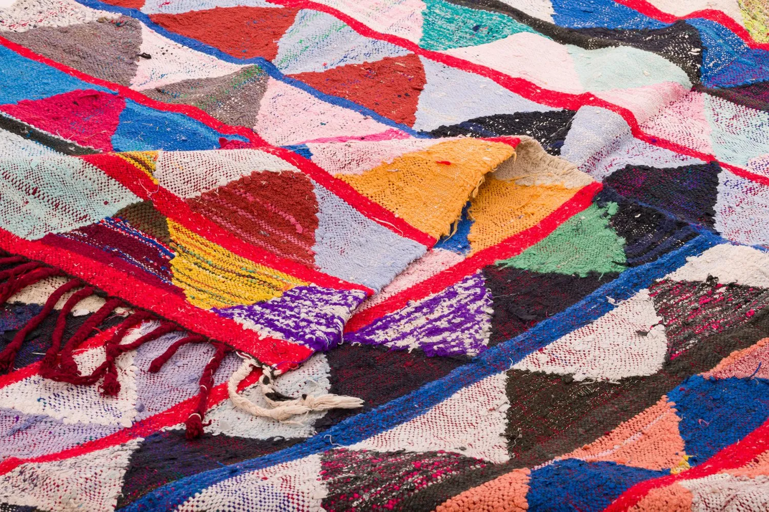 Tapete Berbere Marroquino Boucherouite 145 x 240 cm