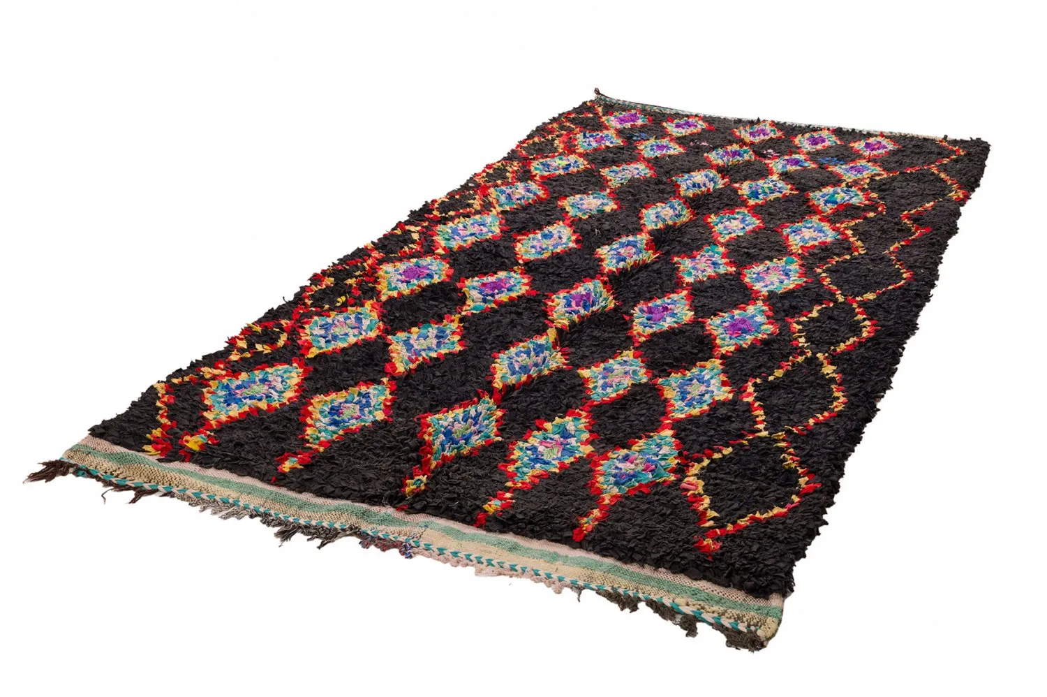 Tapete Berbere Marroquino Boucherouite 130 x 270 cm