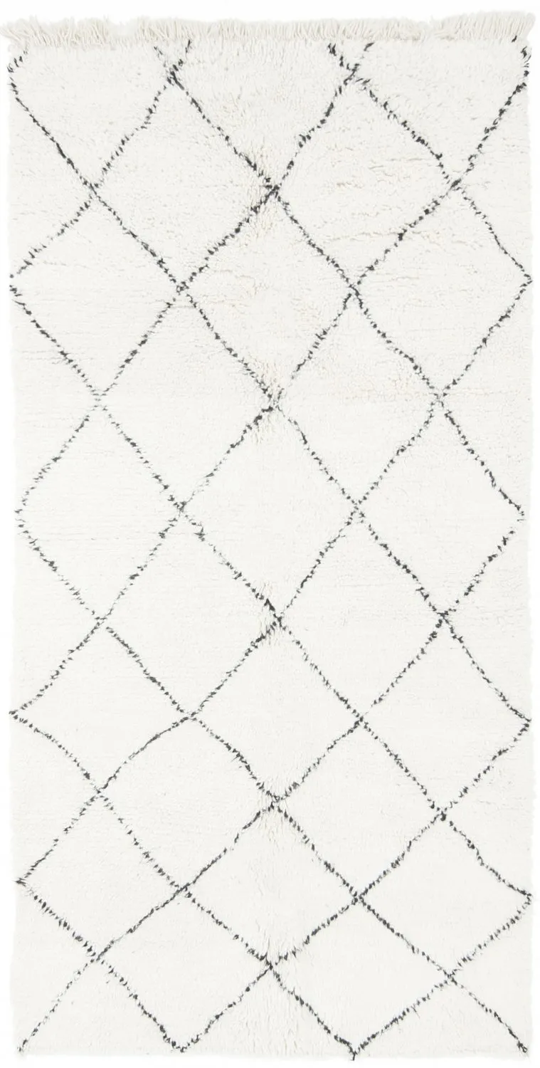 Tapete Kilim Marroquino Beni Ourain 280 x 145 cm
