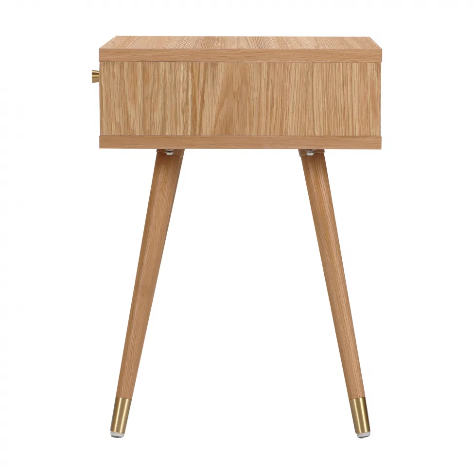 Mesa de cabeceira - Prime (carvalho/latão)