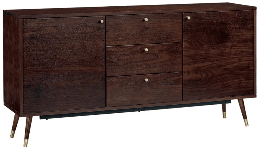 Móvel TV / Cómoda - Prime (nogueira/latão)