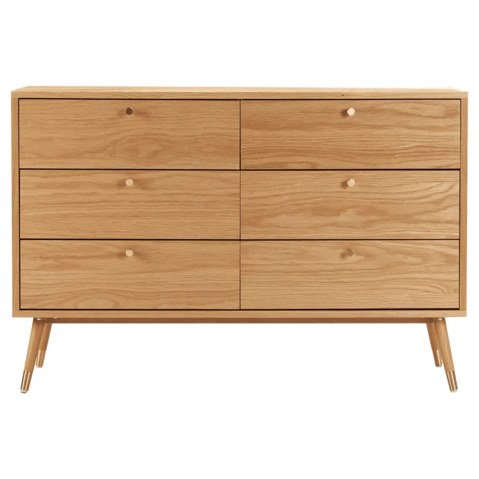 Cômoda - Prime - 6 lådor (carvalho)