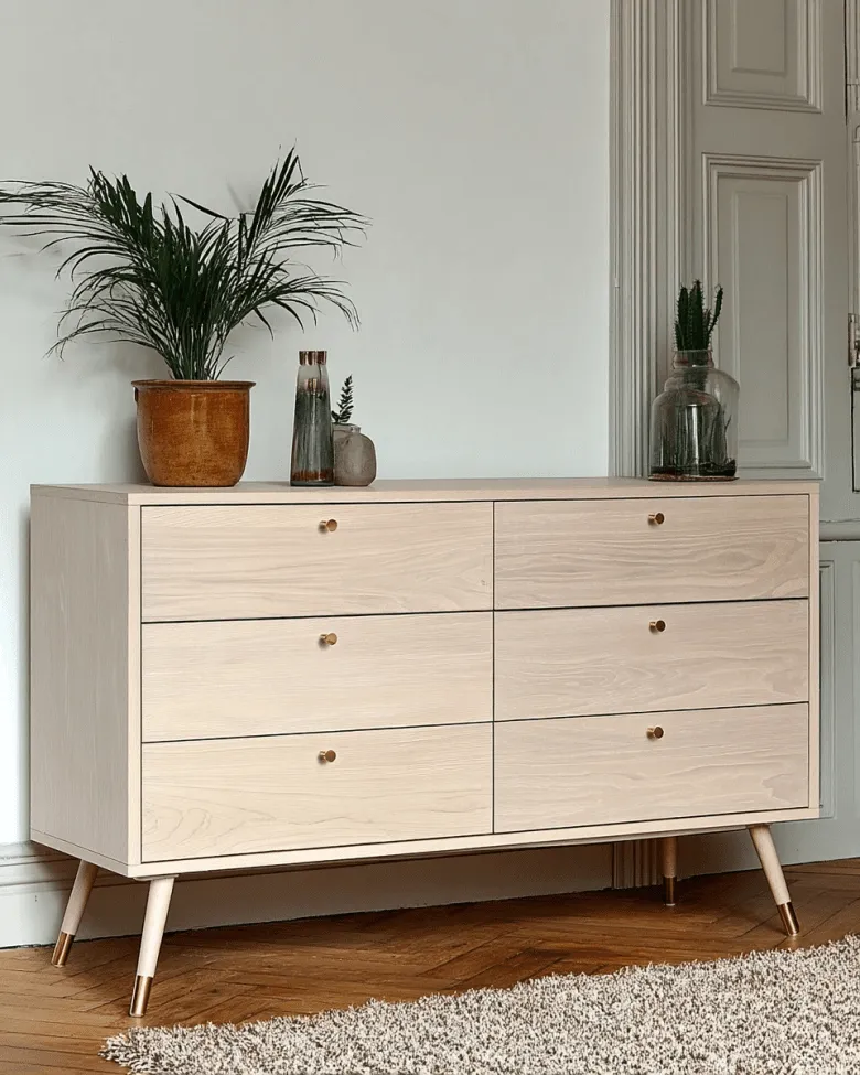 Cômoda - Prime - 6 lådor (carvalho branco)