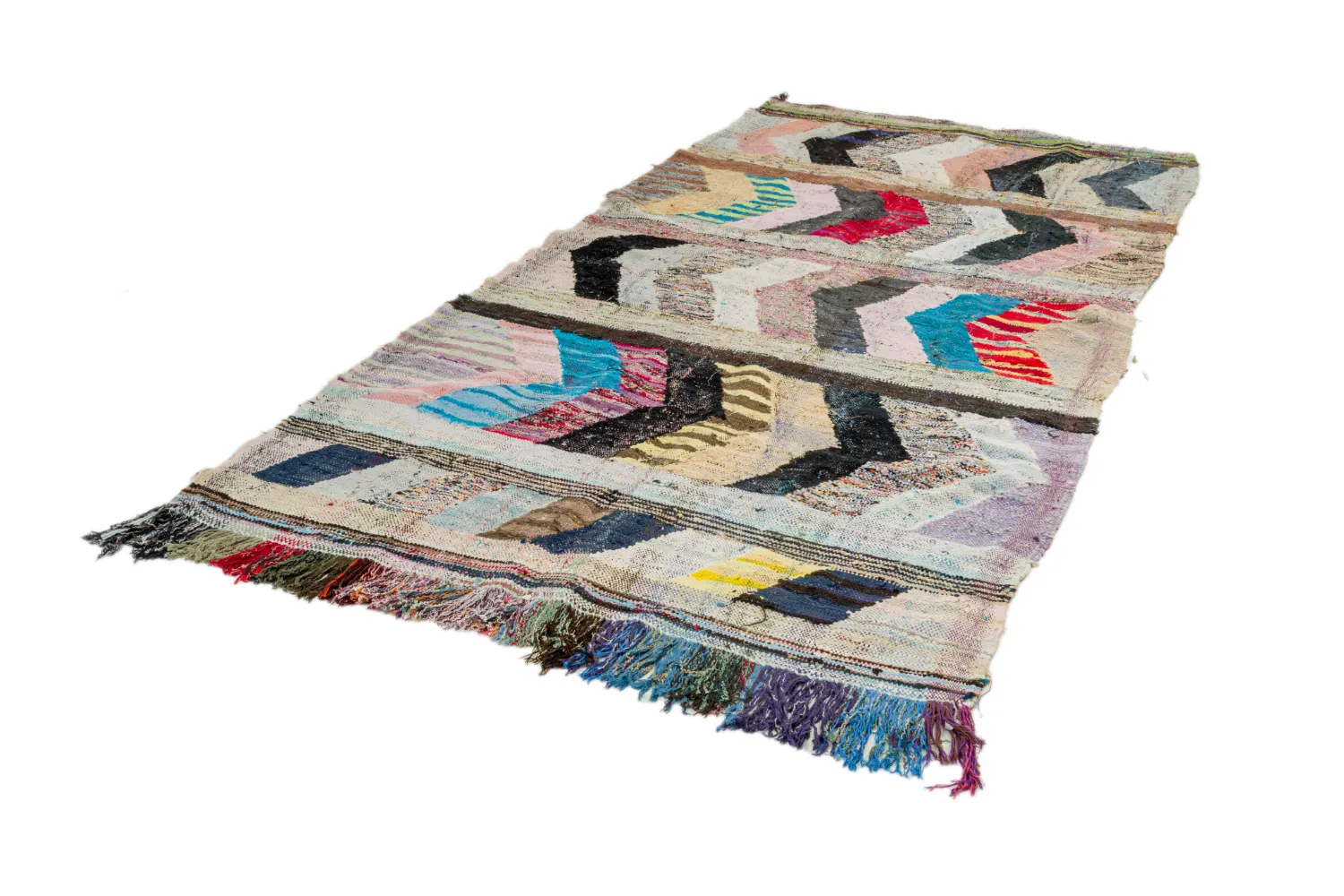 Tapete Berbere Marroquino Boucherouite 155 x 305 cm