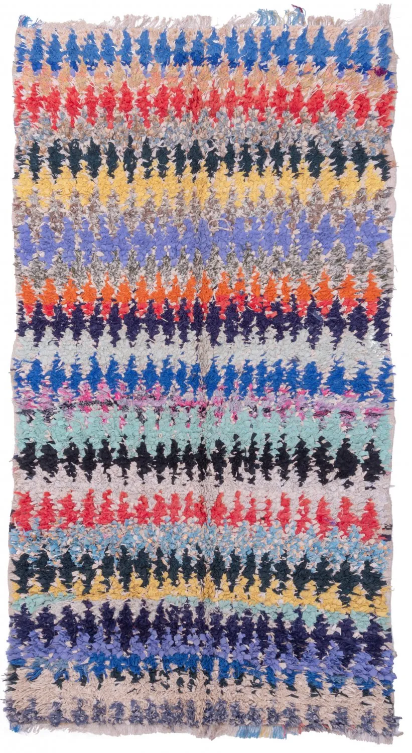 Tapete Berbere Marroquino Boucherouite 230 x 125 cm