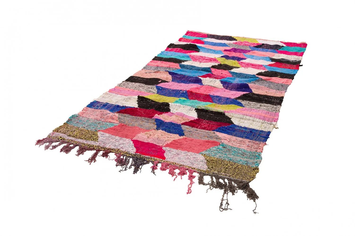 Tapete Berbere Marroquino Boucherouite 150 x 305 cm