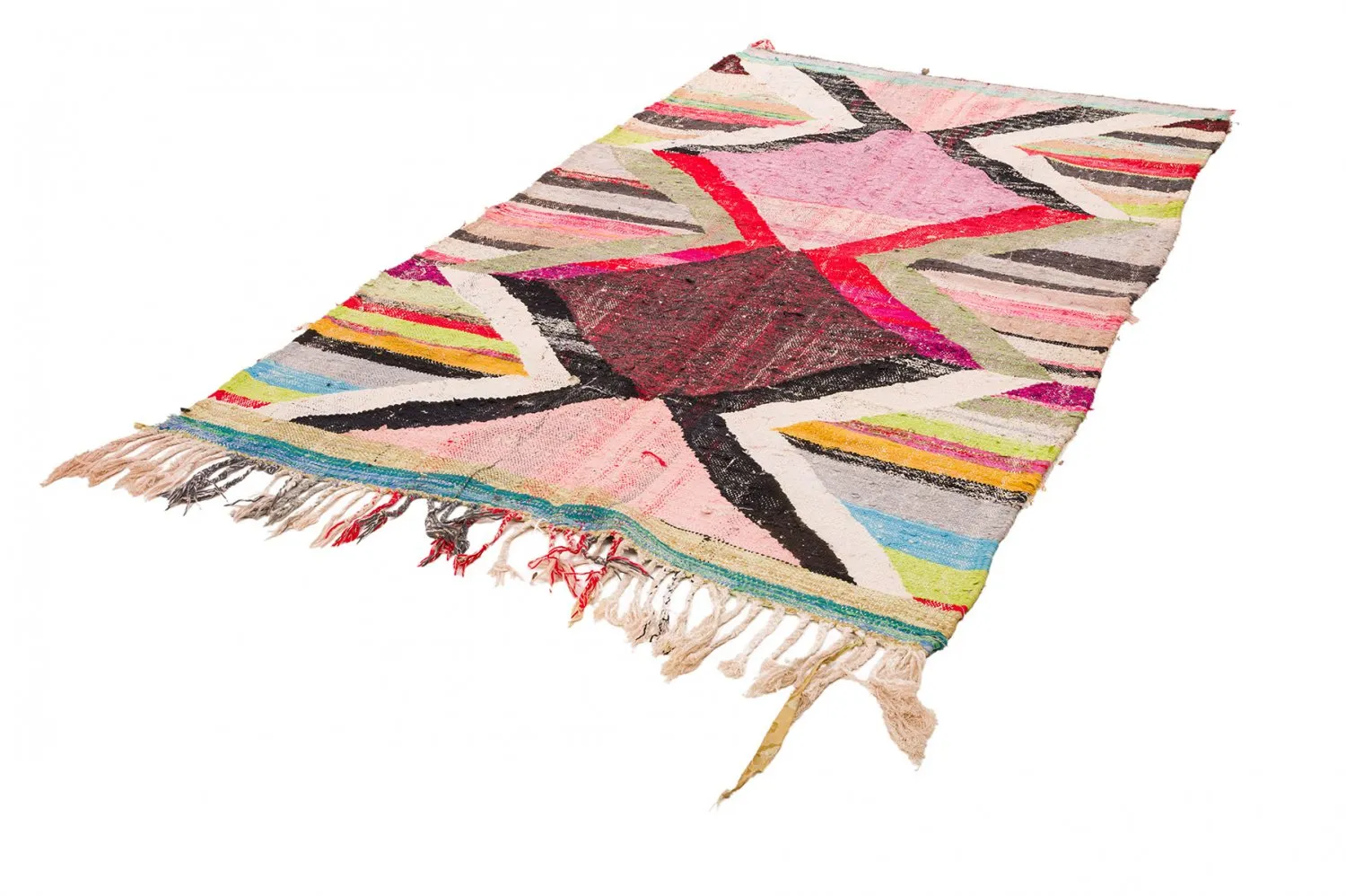 Tapete Berbere Marroquino Boucherouite 135 x 245 cm