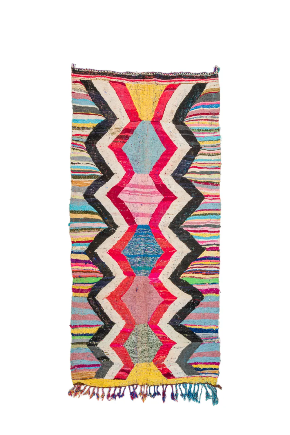 Tapete Berbere Marroquino Boucherouite 125 x 265 cm