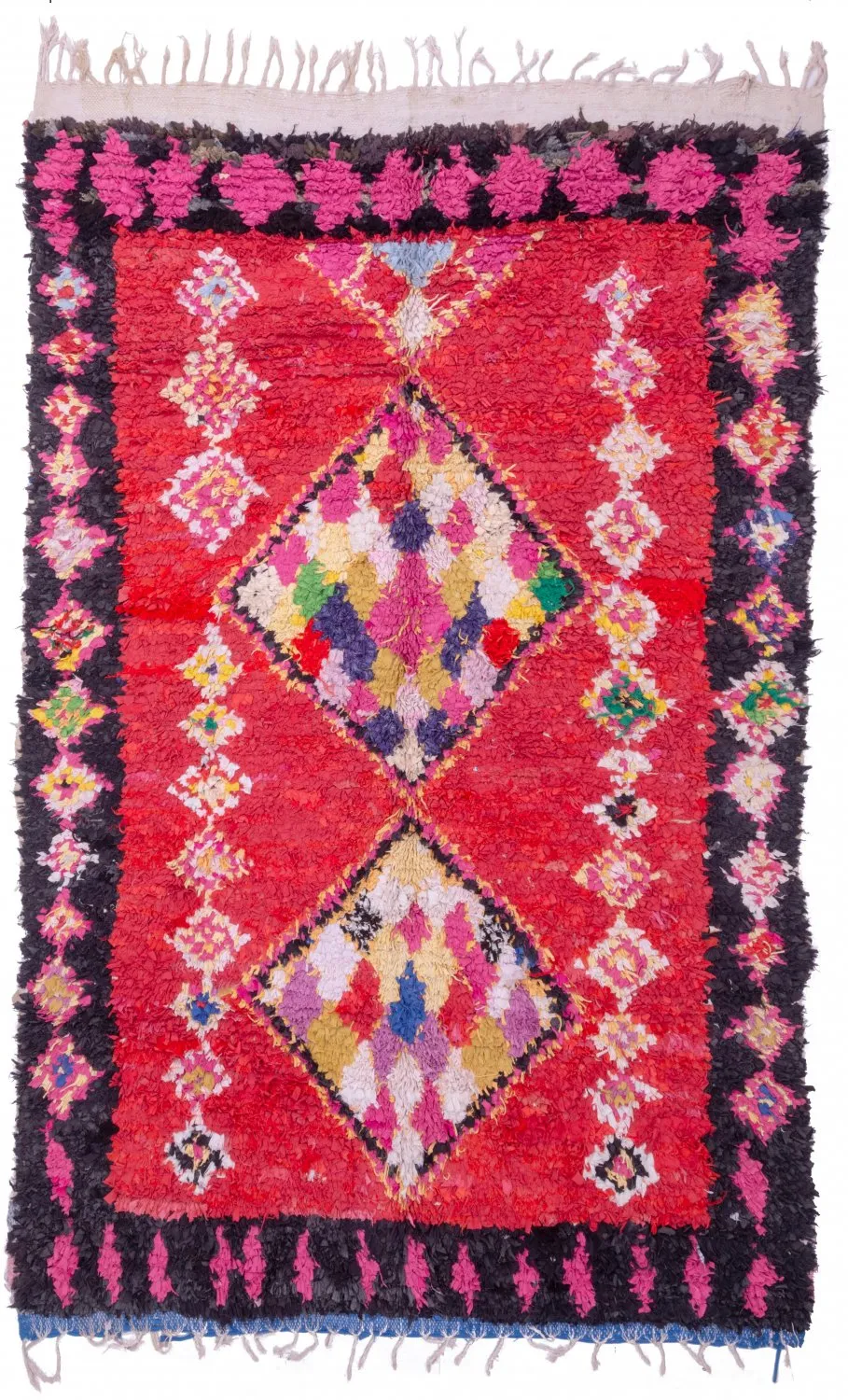 Tapete Berbere Marroquino Boucherouite 255 x 165 cm
