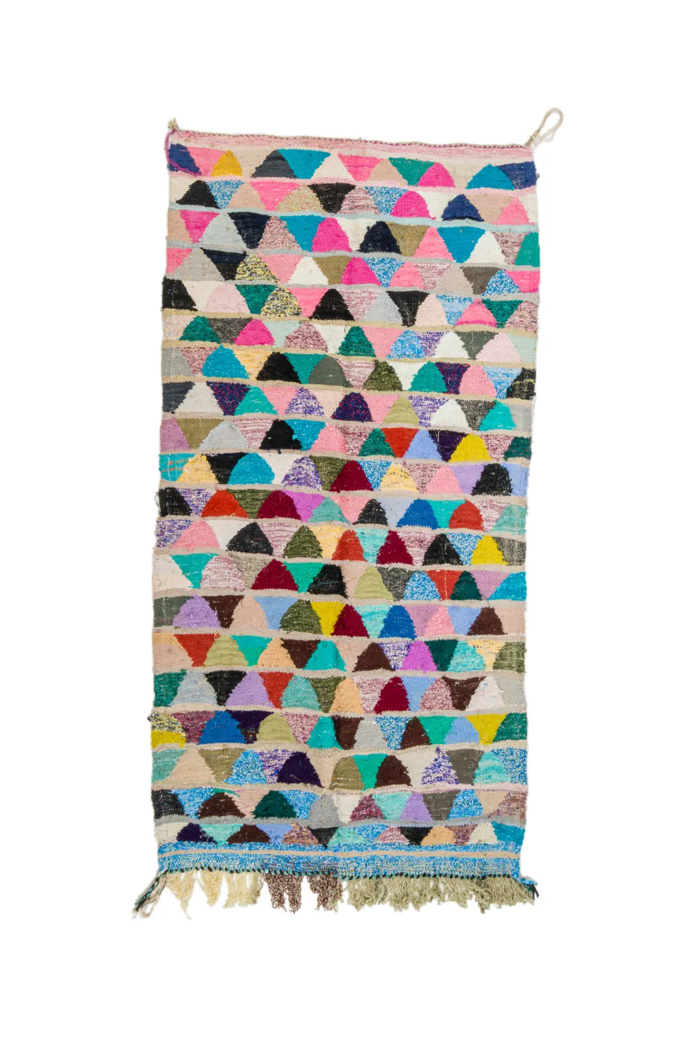 Tapete Berbere Marroquino Boucherouite 125 x 255 cm