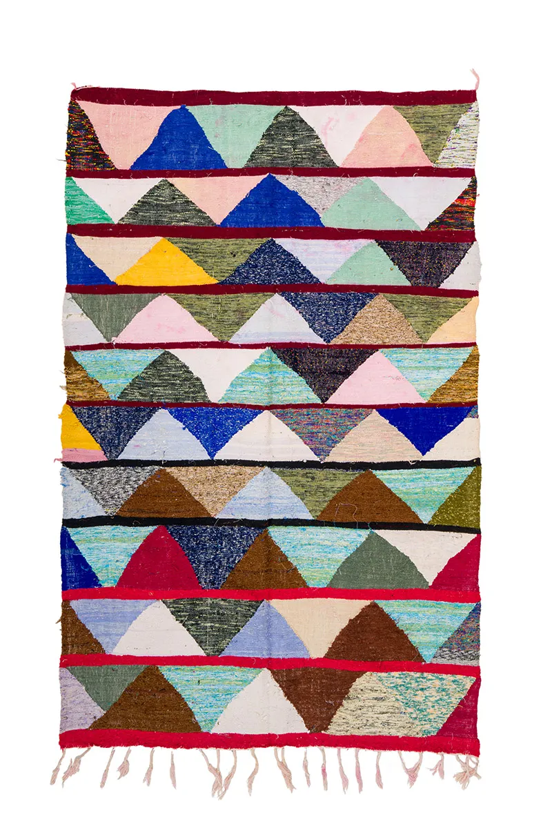 Tapete Berbere Marroquino Boucherouite 145 x 220 cm